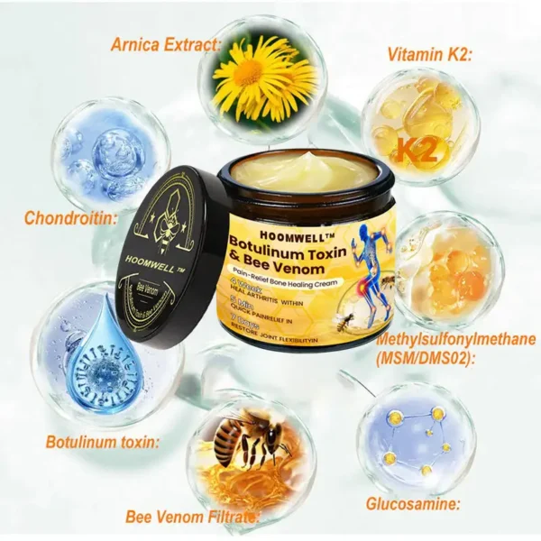 ⏰FLASH SALE: 59% OFF🔥HOOMWELL™ Botulinum Toxin & Bee Venom Pain-Relief Bone Healing Cream