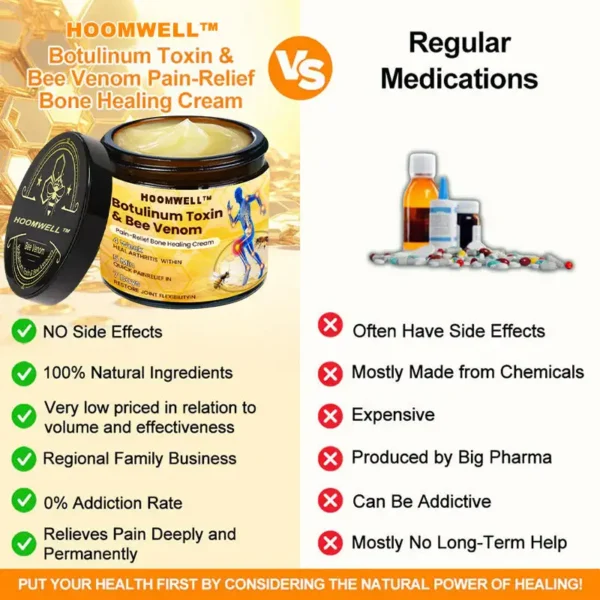 ⏰FLASH SALE: 59% OFF🔥HOOMWELL™ Botulinum Toxin & Bee Venom Pain-Relief Bone Healing Cream
