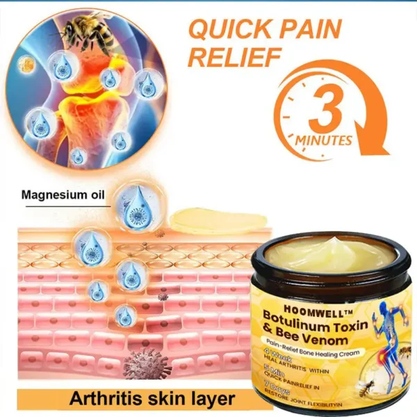 ⏰FLASH SALE: 59% OFF🔥HOOMWELL™ Botulinum Toxin & Bee Venom Pain-Relief Bone Healing Cream