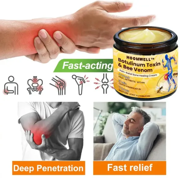 ⏰FLASH SALE: 59% OFF🔥HOOMWELL™ Botulinum Toxin & Bee Venom Pain-Relief Bone Healing Cream